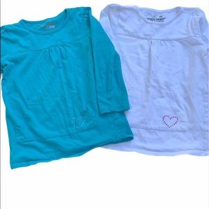 Two long sleeve shirts, girls size 3T.